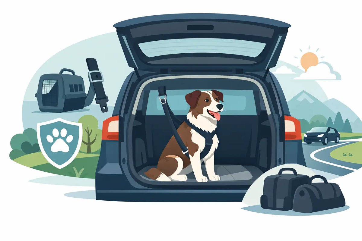 Kan hund være i bagasjerom? Slik kjører dere trygt
