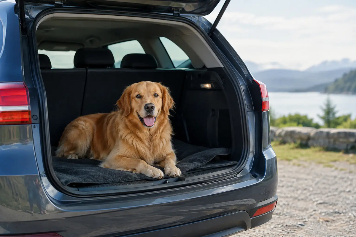 Kan hund ligge i bagasjerommet under bilturen?